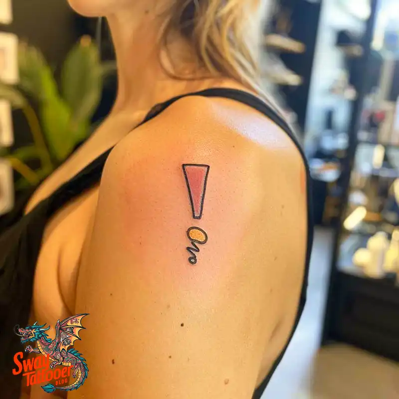 exclamation point tattoo
