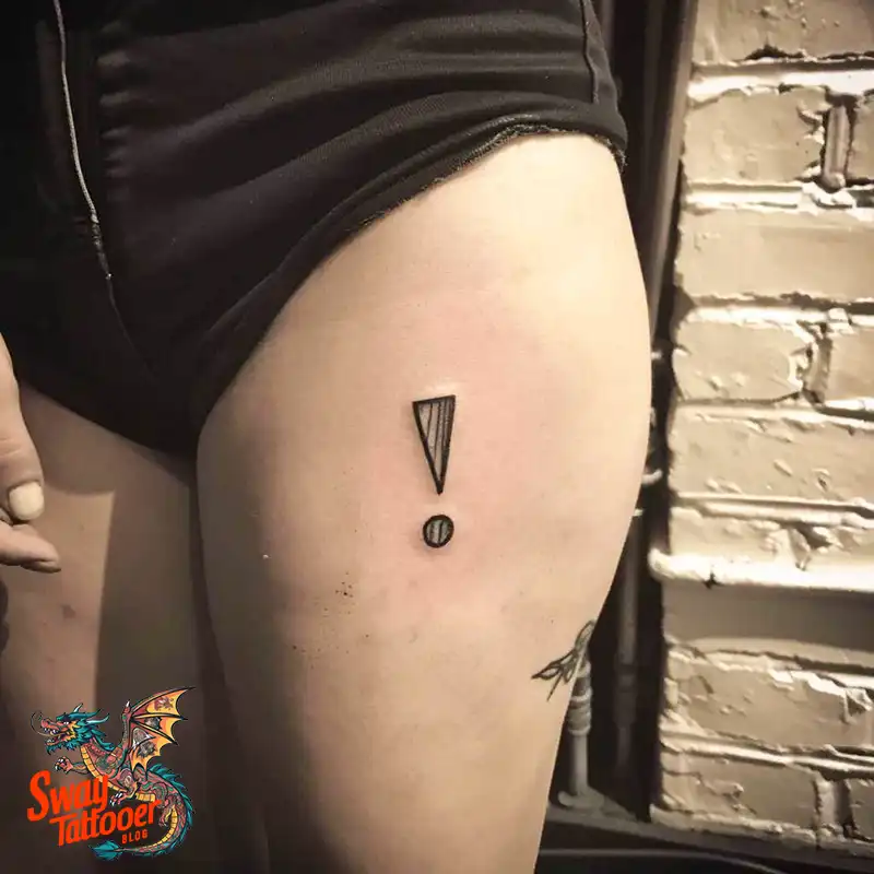 exclamation point tattoo