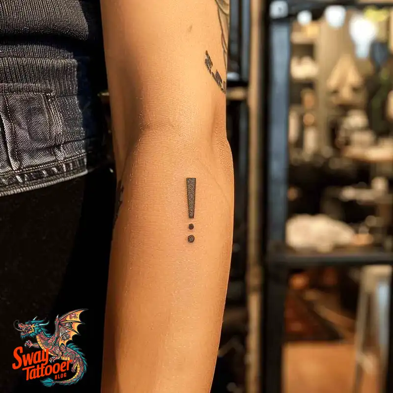 exclamation point tattoo
