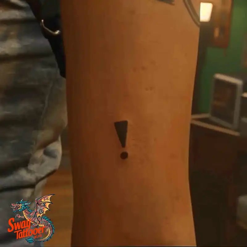 exclamation mark tattoo