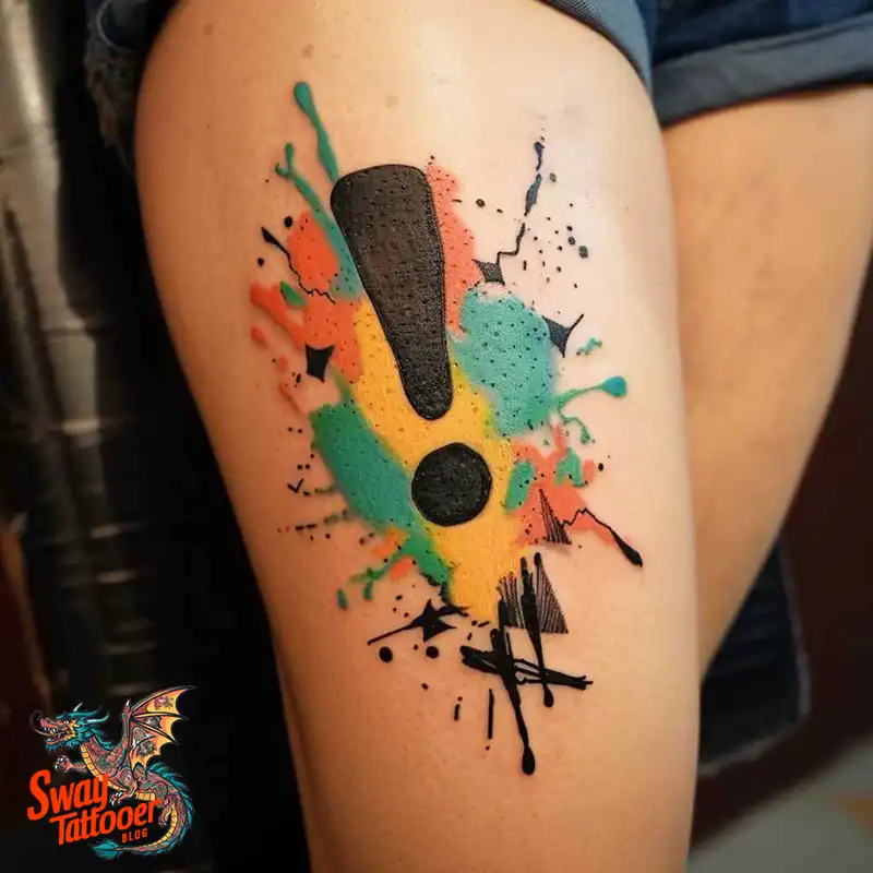 exclamation mark tattoo
