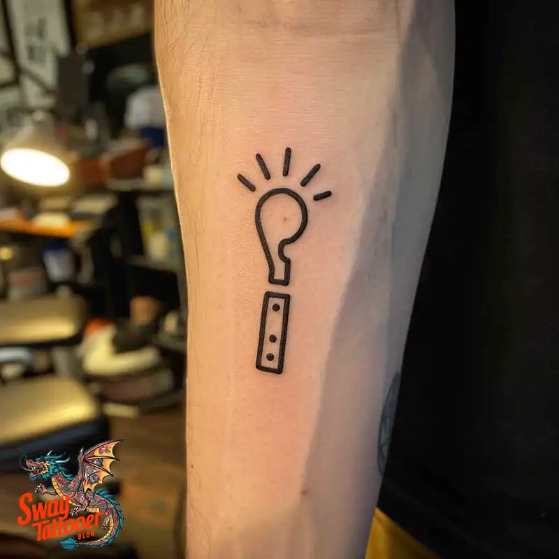 exclamation mark tattoo