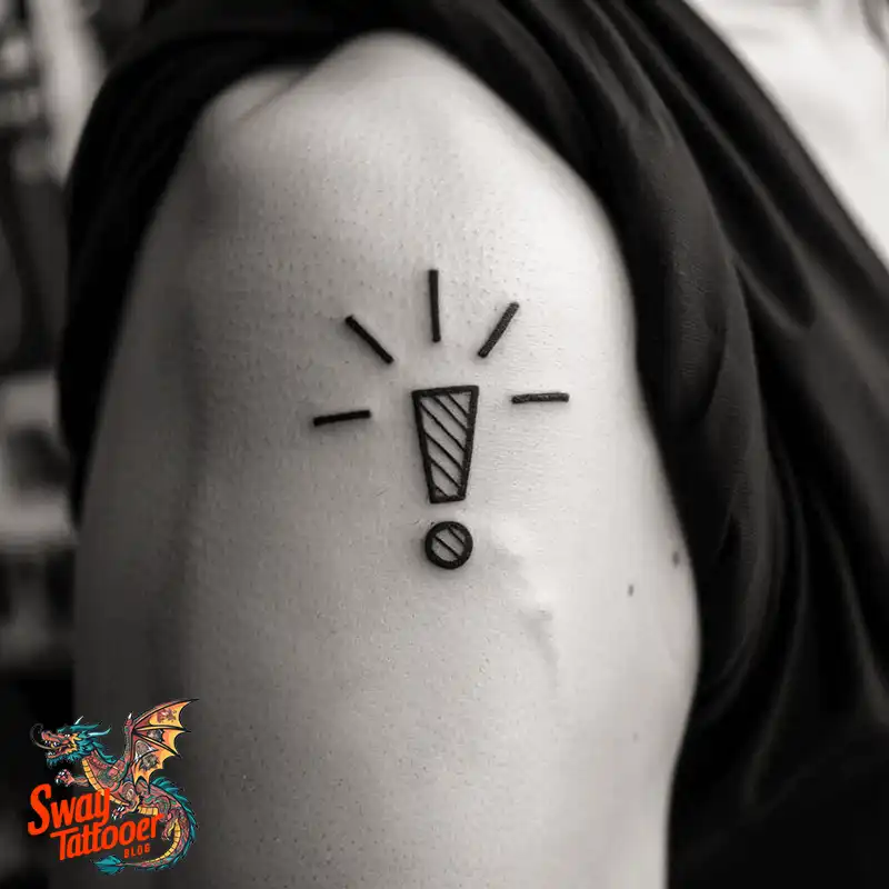 exclamation mark tattoo