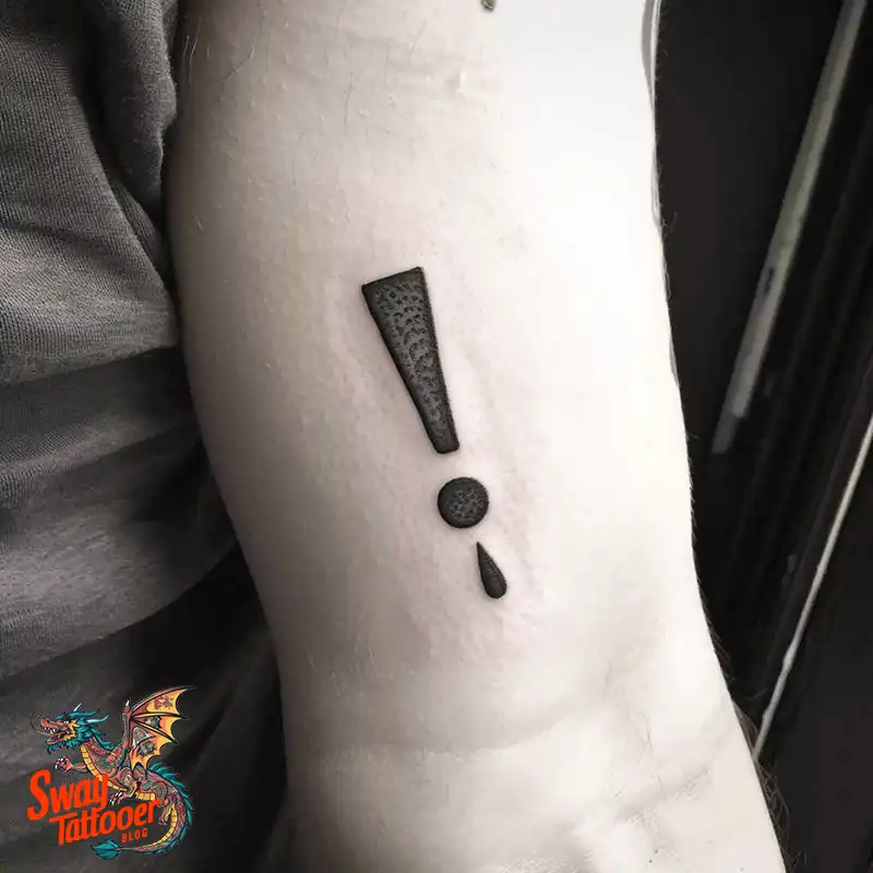 exclamation mark tattoo