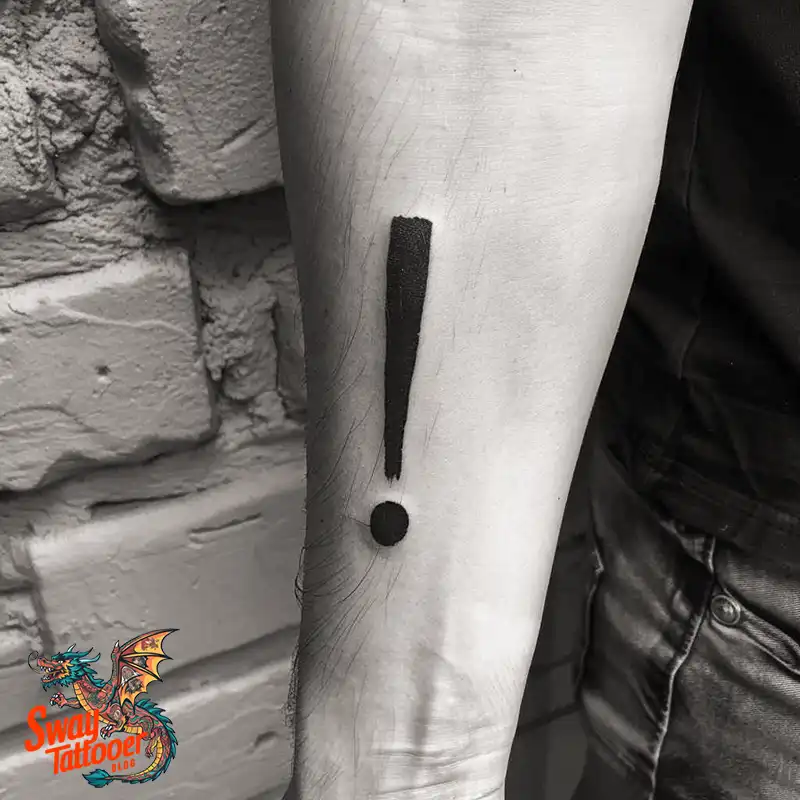 exclamation mark tattoo