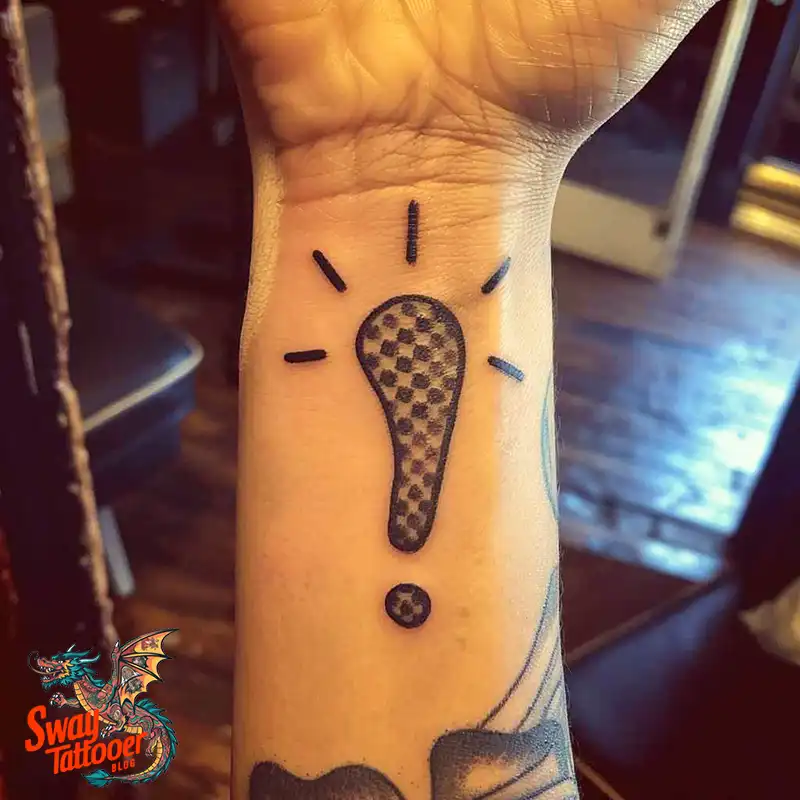 exclamation mark tattoo