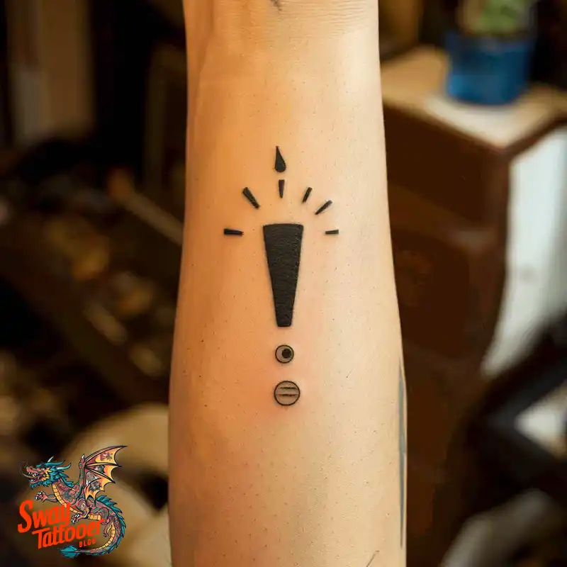 exclamation mark tattoo