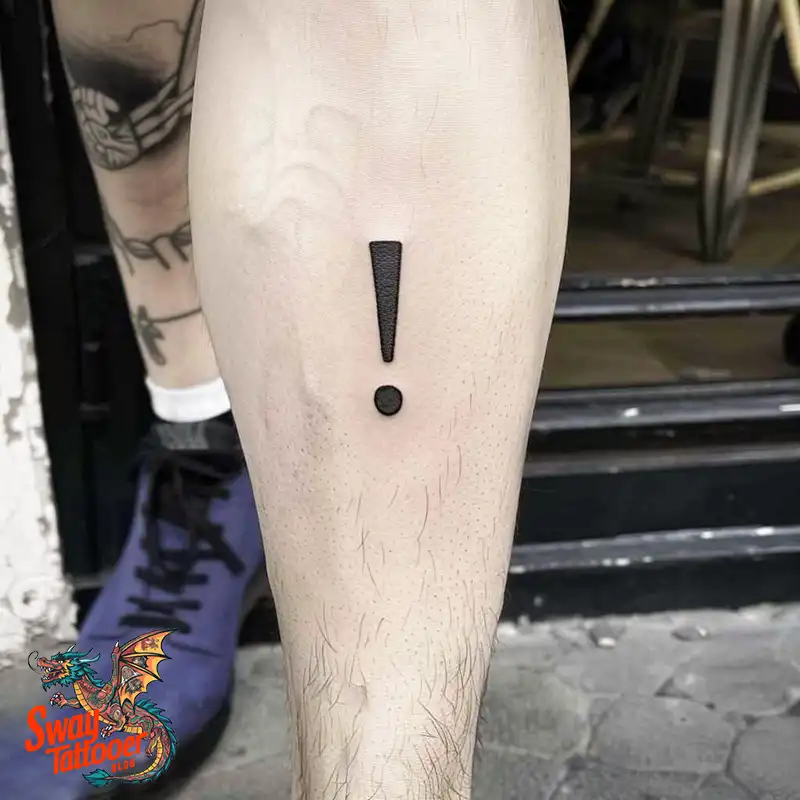 exclamation mark tattoo