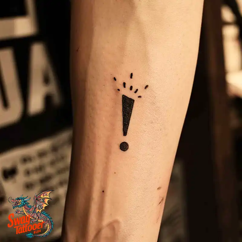 exclamation mark tattoo