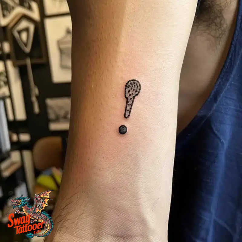 exclamation mark tattoo