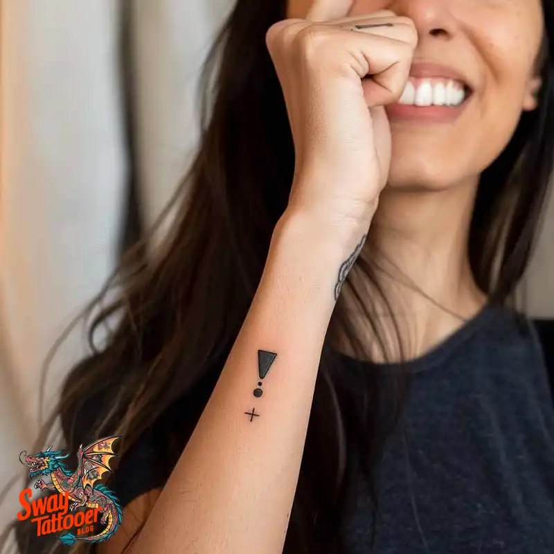 exclamation mark tattoo