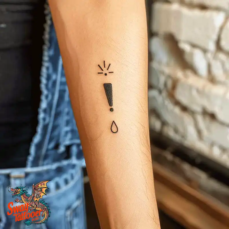 exclamation mark tattoo