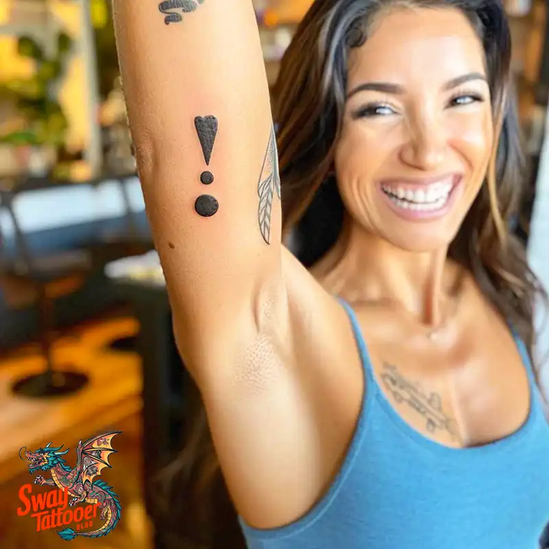 exclamation mark tattoo