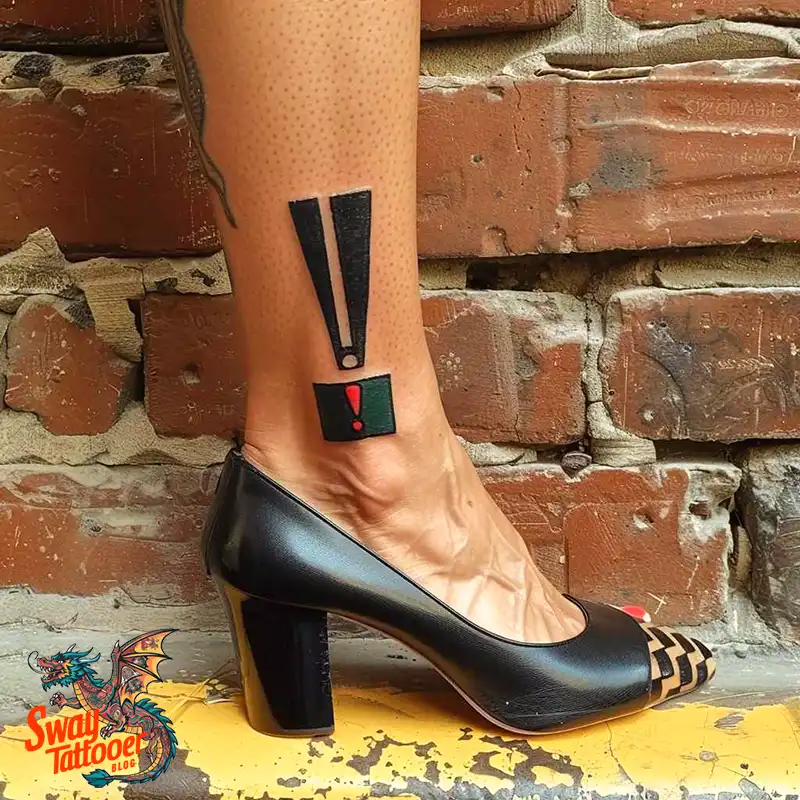 exclamation mark tattoo