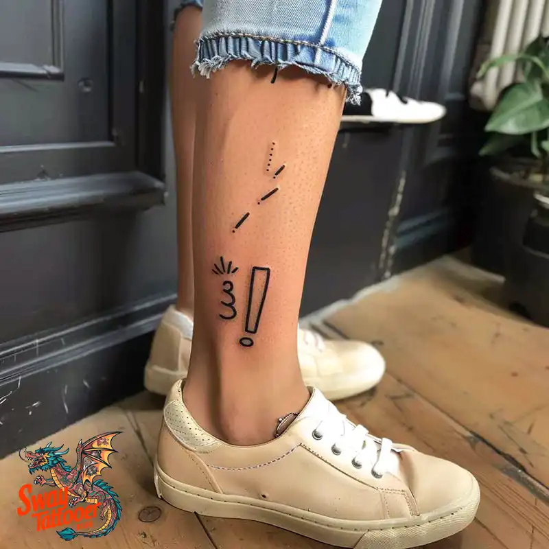 exclamation mark tattoo