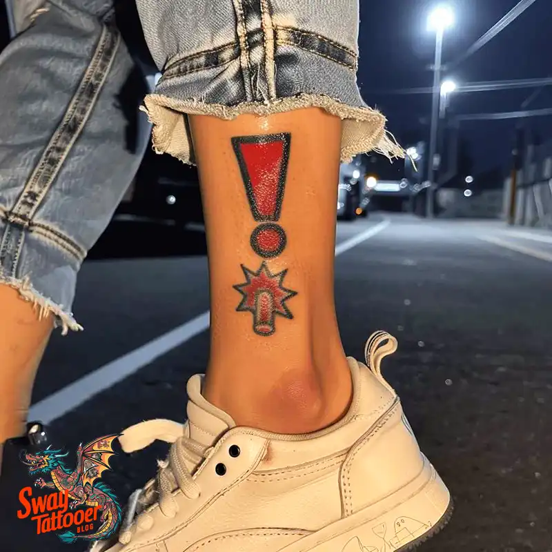 exclamation mark tattoo