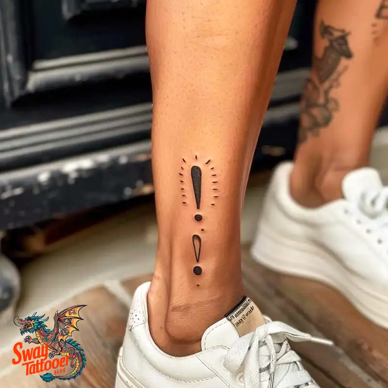 exclamation mark tattoo