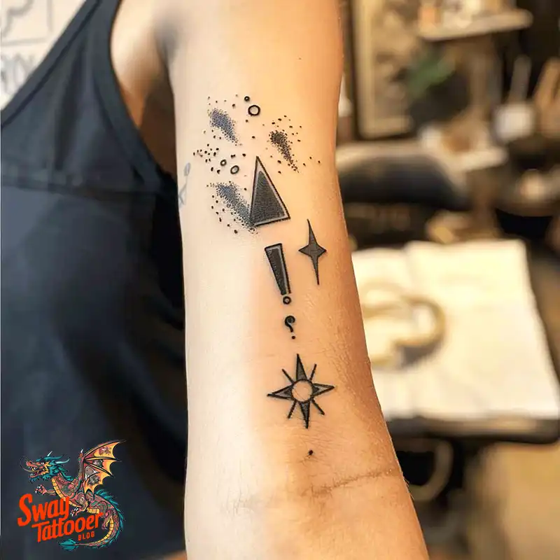 exclamation mark tattoo