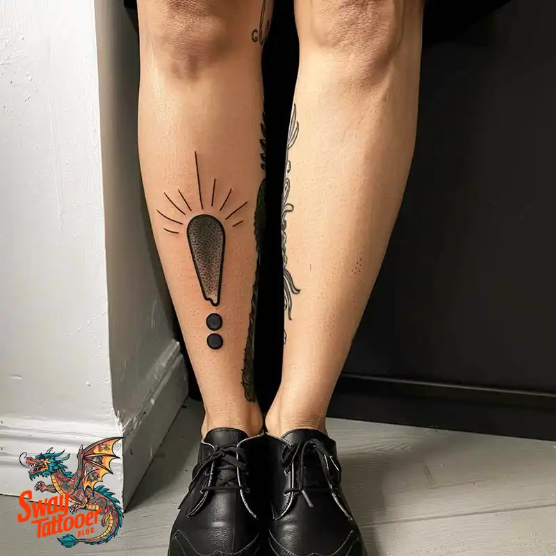 exclamation mark tattoo