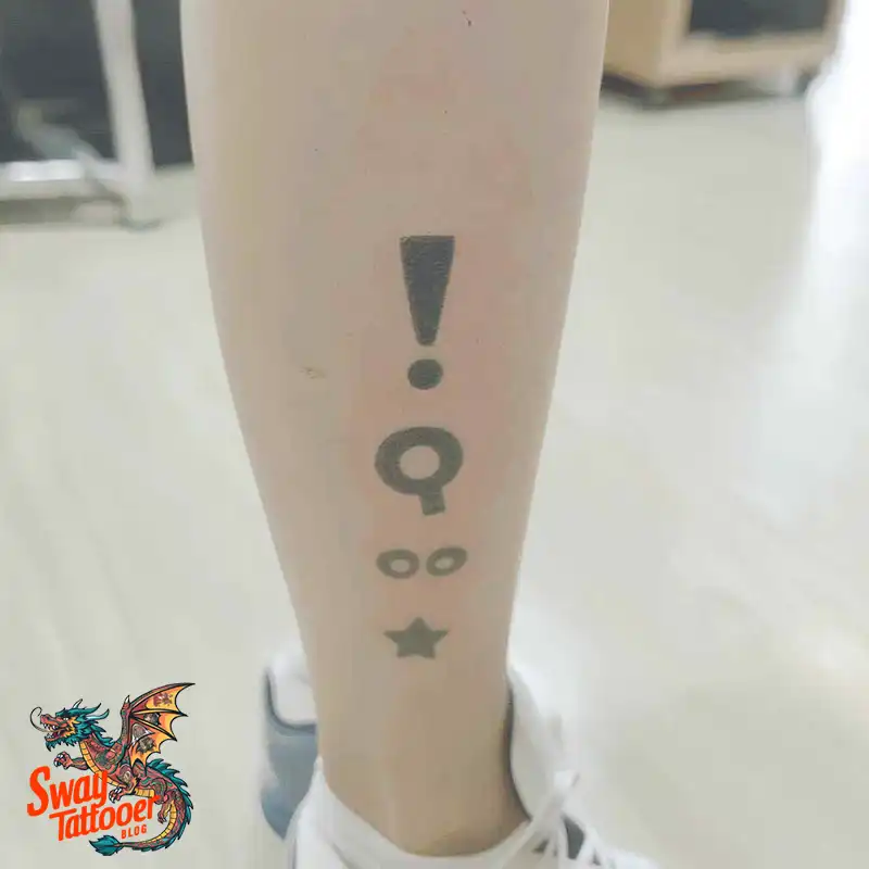 exclamation mark tattoo