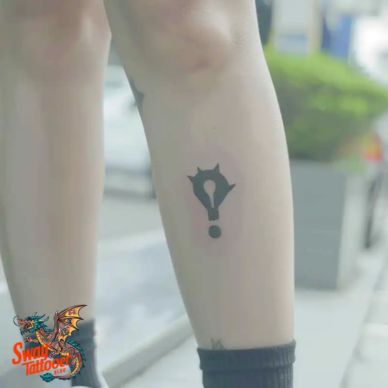 exclamation mark tattoo