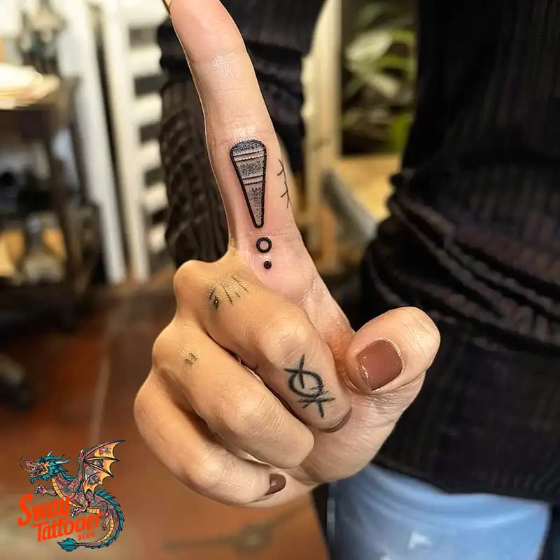 exclamation point tattoo