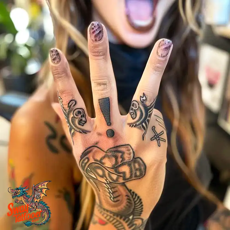 exclamation point tattoo