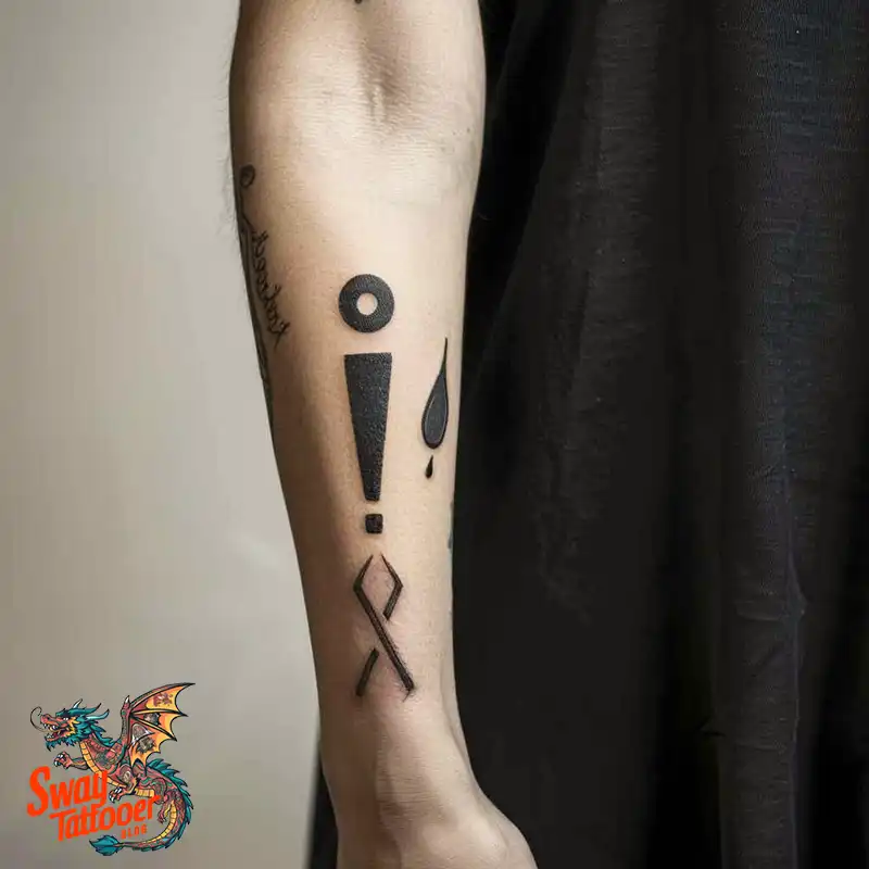 exclamation point tattoo