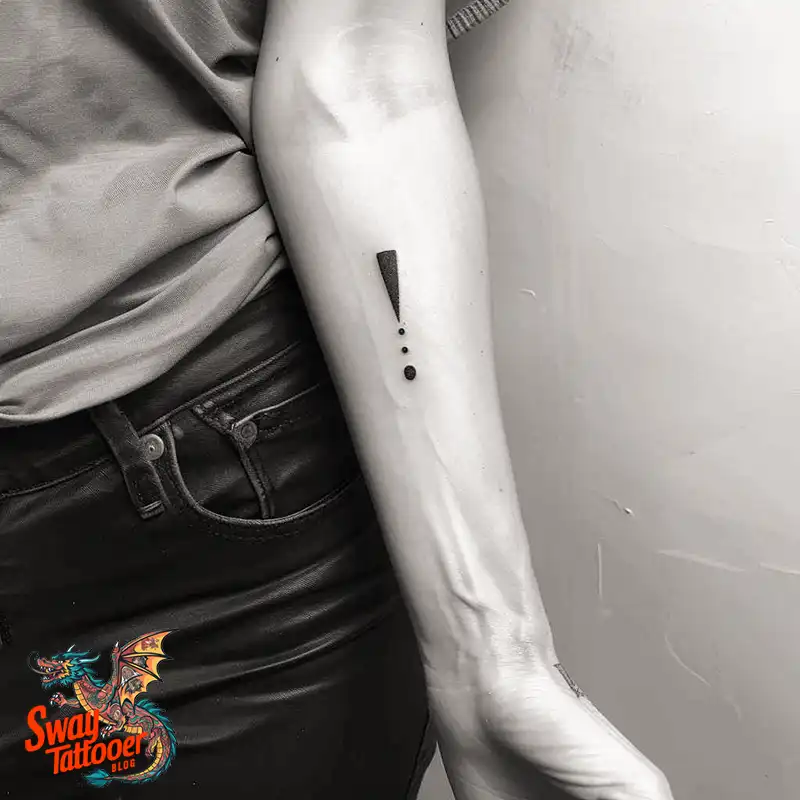 exclamation point tattoo