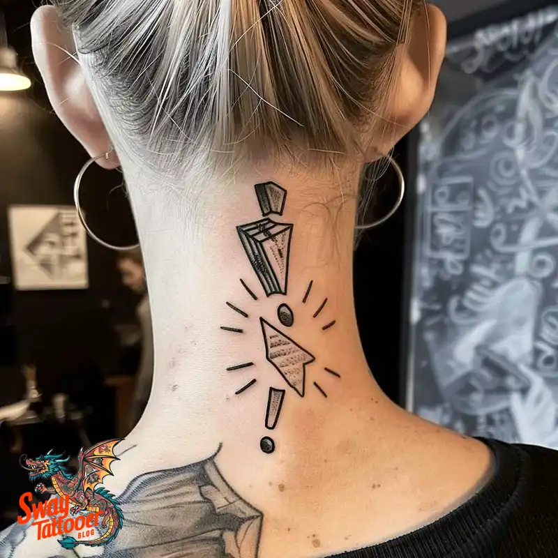 exclamation point tattoo