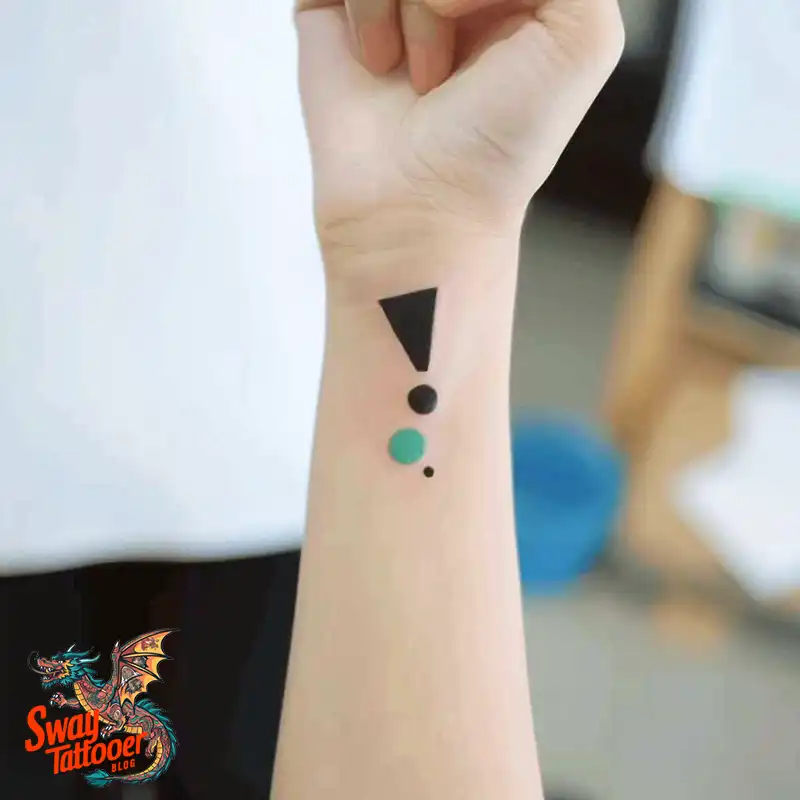 exclamation point tattoo