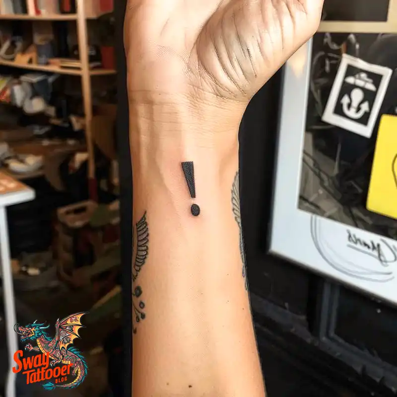 exclamation point tattoo
