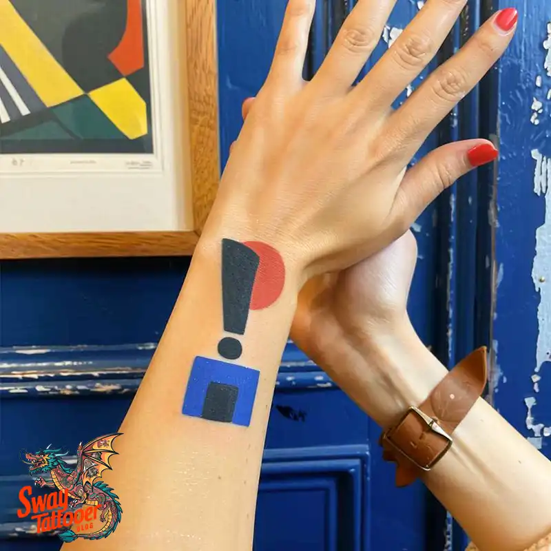 exclamation point tattoo