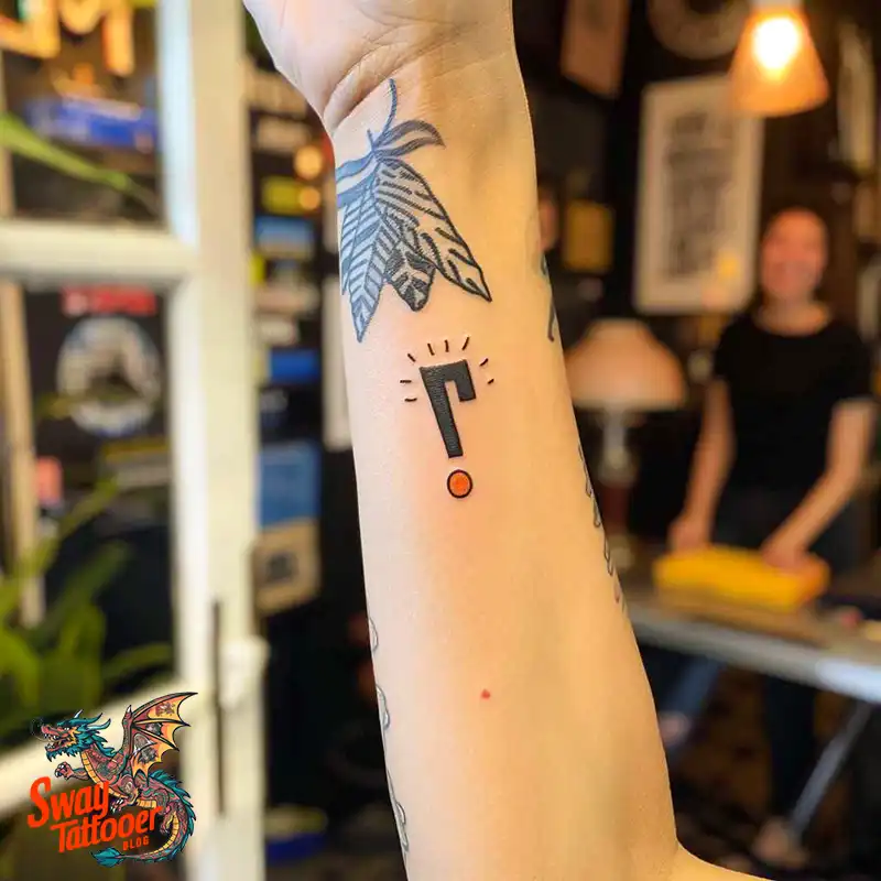 exclamation point tattoo