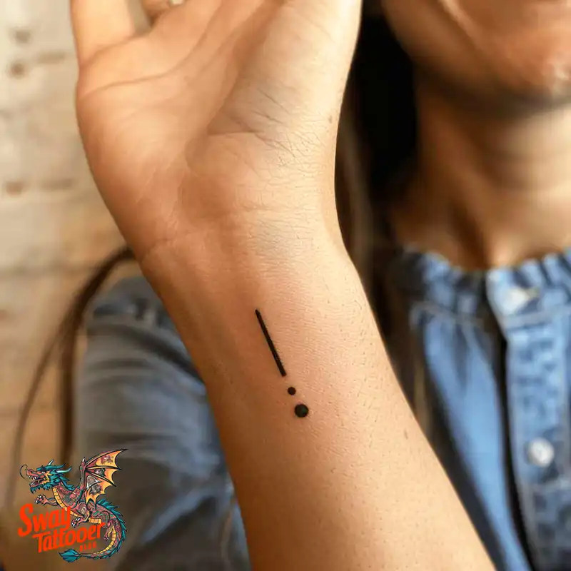 exclamation point tattoo