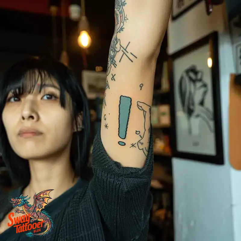 exclamation point tattoo