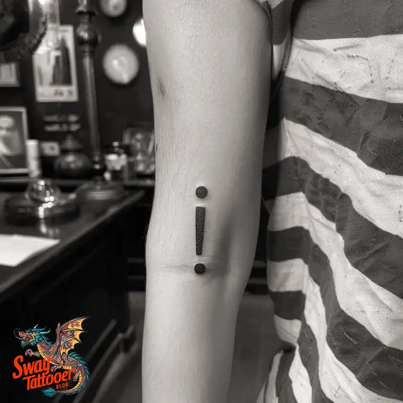 exclamation point tattoo