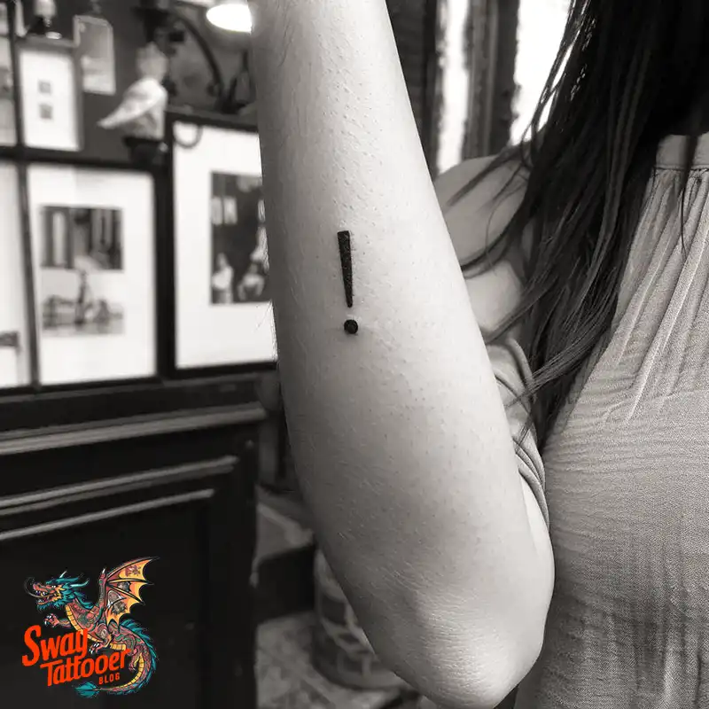 exclamation point tattoo