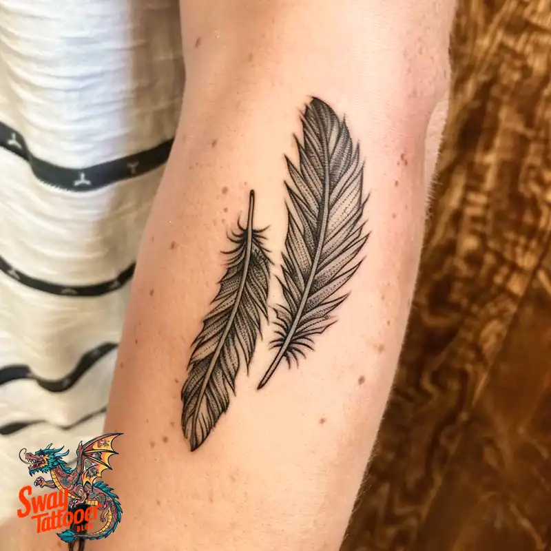 150 Feather Tattoo Designs with Deep Meanings Unveiled 128 feather21