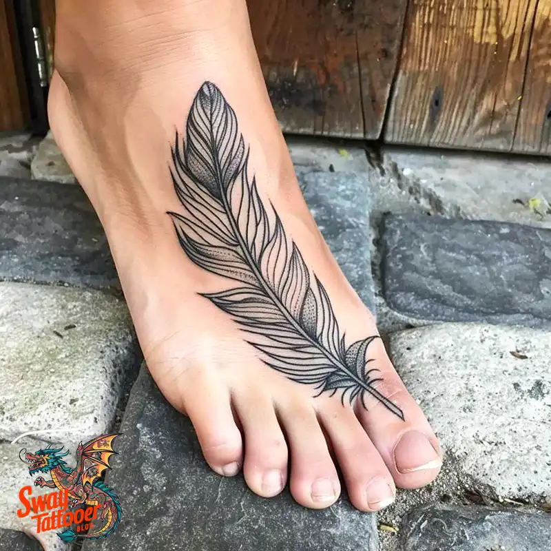 150 Feather Tattoo Designs with Deep Meanings Unveiled 117 feather32
