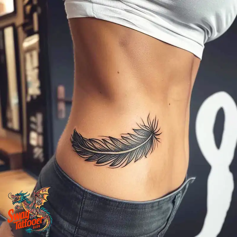 150 Feather Tattoo Designs with Deep Meanings Unveiled 111 feather38