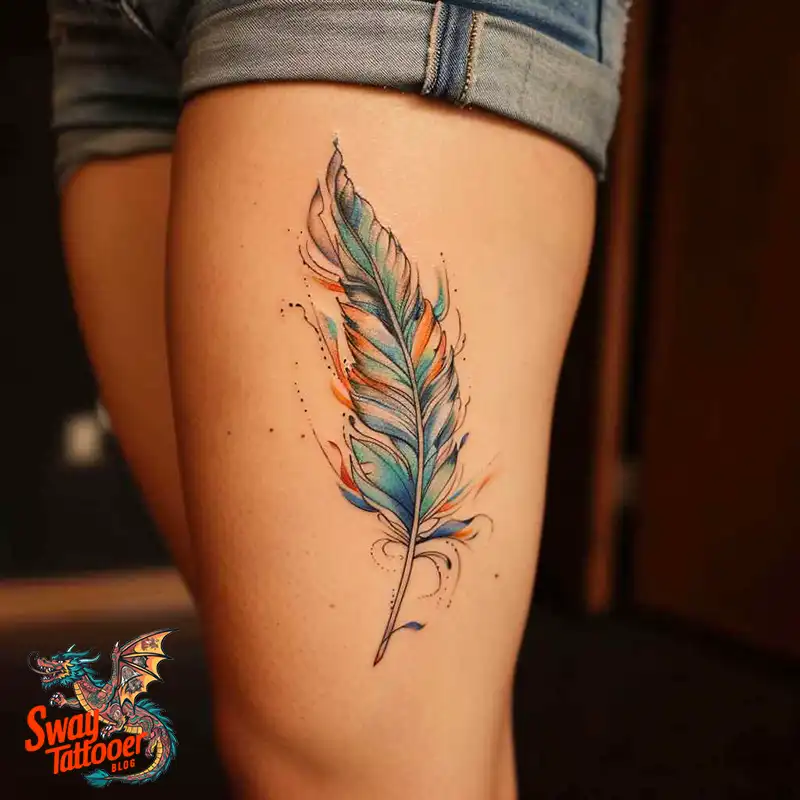 150 Feather Tattoo Designs with Deep Meanings Unveiled 110 feather39