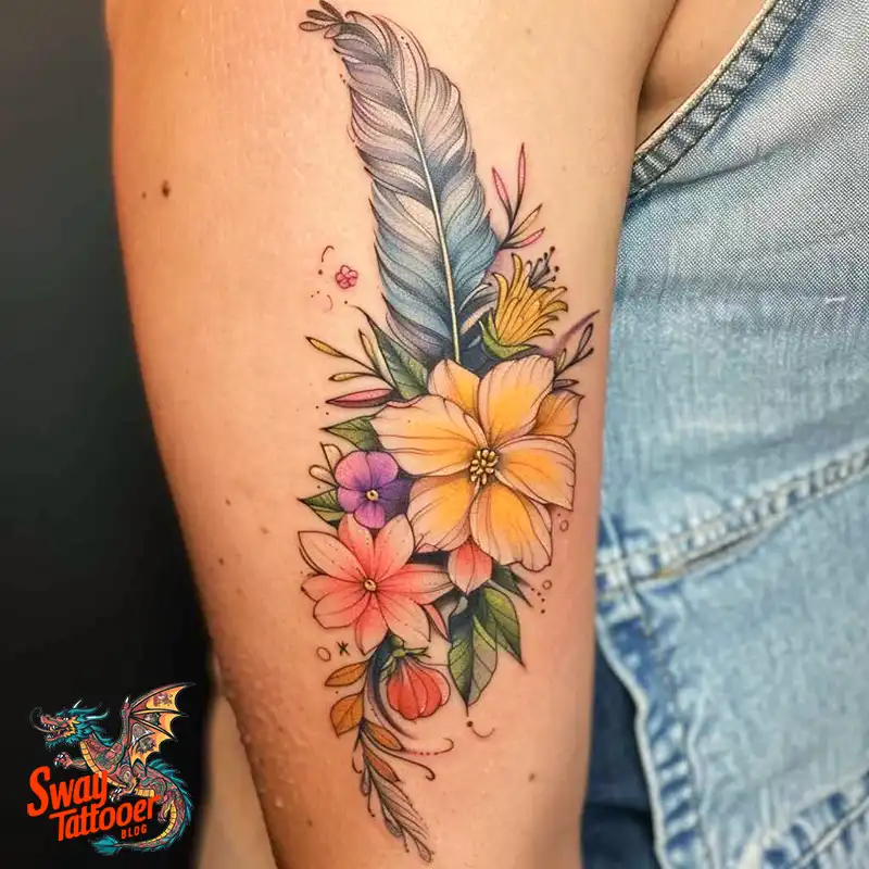 150 Feather Tattoo Designs with Deep Meanings Unveiled 106 feather43