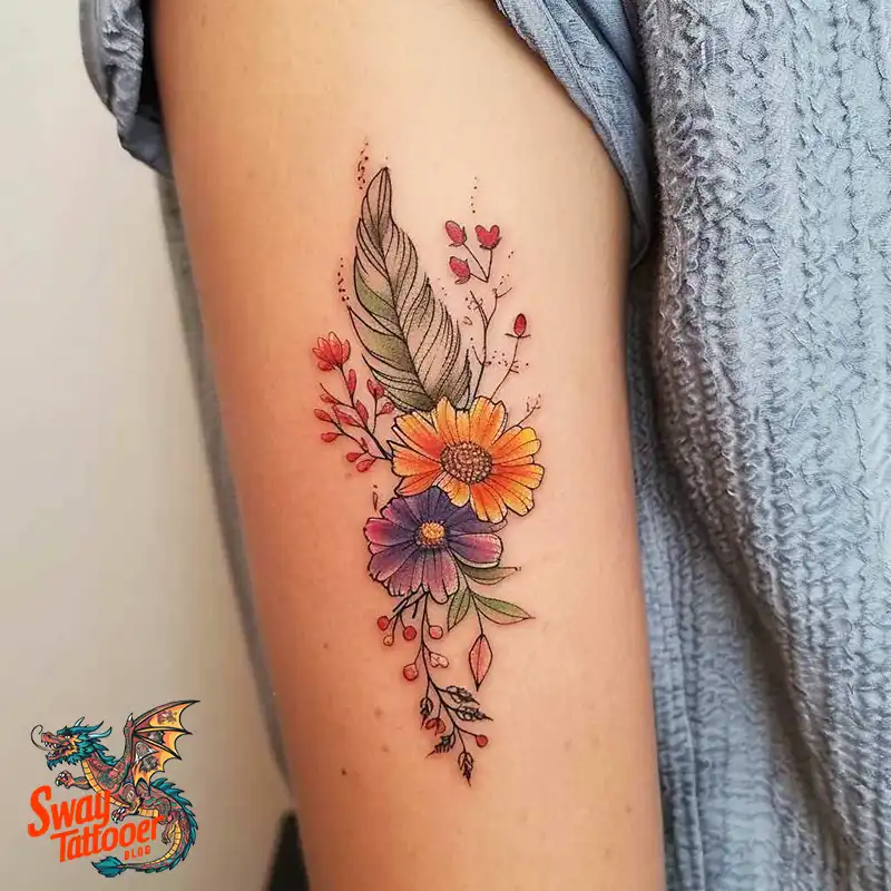 150 Feather Tattoo Designs with Deep Meanings Unveiled 105 feather44