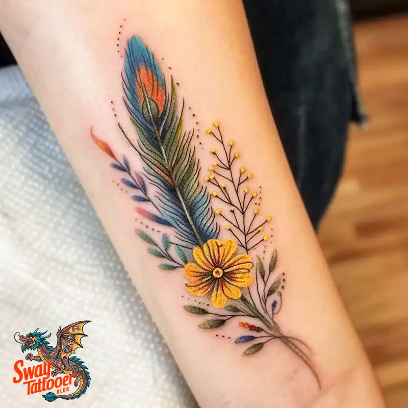 150 Feather Tattoo Designs with Deep Meanings Unveiled 104 feather45