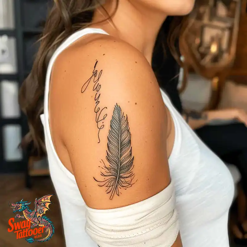 150 Feather Tattoo Designs with Deep Meanings Unveiled 102 feather48