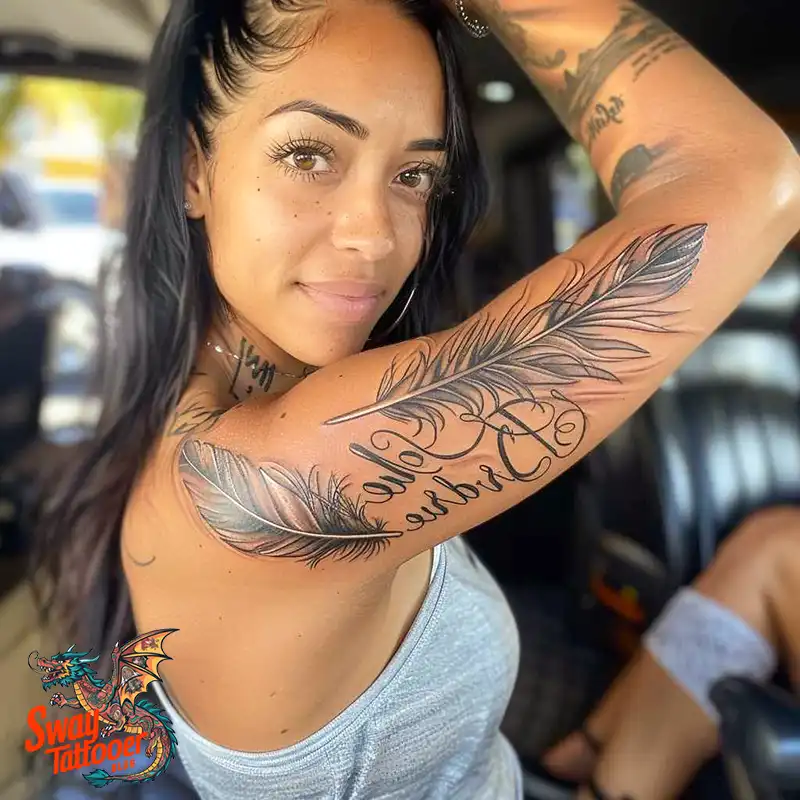 150 Feather Tattoo Designs with Deep Meanings Unveiled 101 feather49