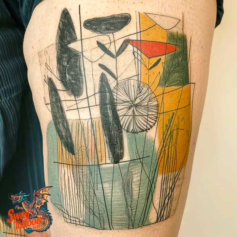 floral thigh tattoo ideas