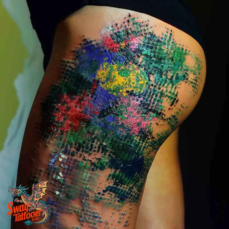 floral thigh tattoo designs