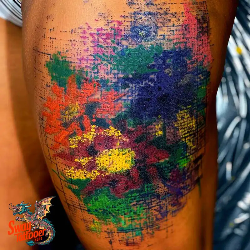 floral thigh tattoo designs